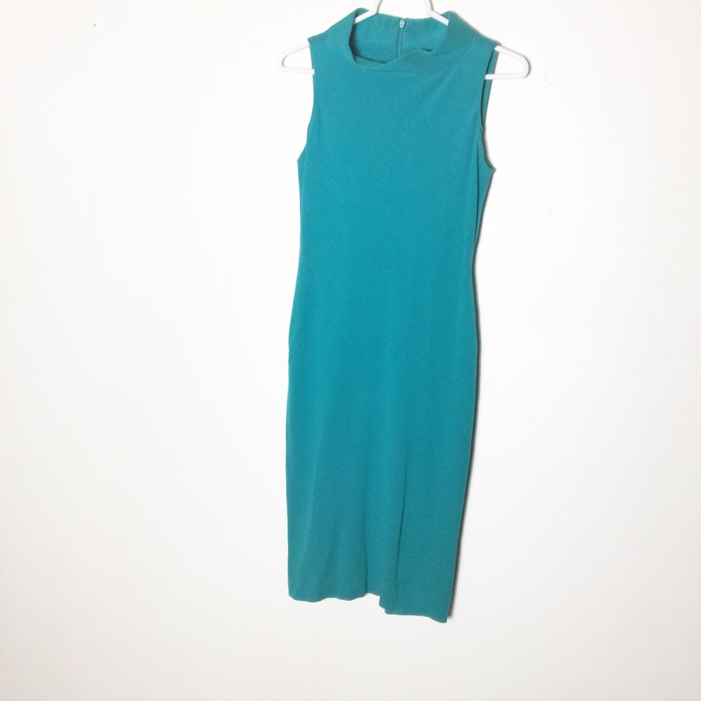 Laundry by Shelli Segal Teal Sleeveless Dress